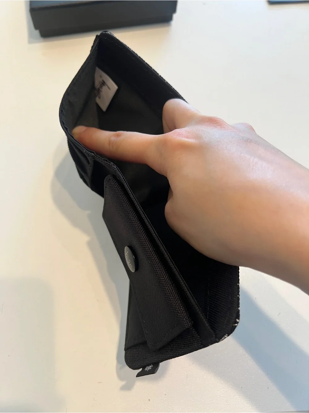 Stussy Canvas Wallet Black Grid